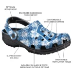 customized cleveland guardians snowflake mosaic clogs best selling