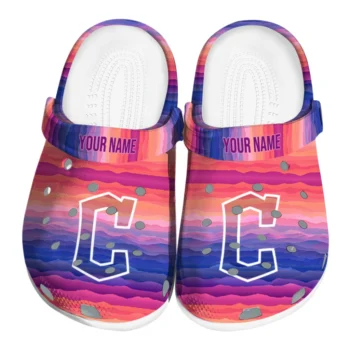 customized cleveland guardians wavy stripes clogs best selling