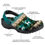 customized coastal carolina chanticleers christmas motif clogs best selling