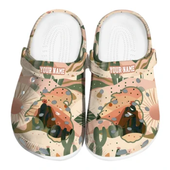 customized coastal carolina chanticleers desert cactus pattern clogs best selling