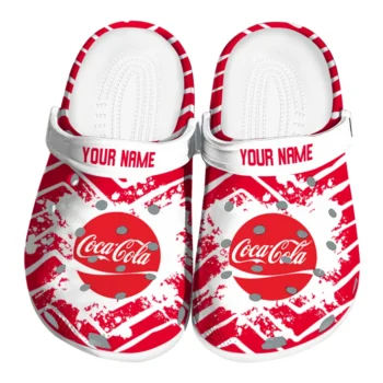 customized coca cola brush paint red white clogs best selling hey clogs