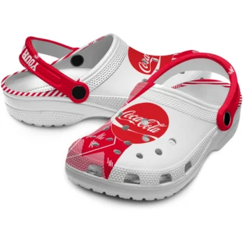 customized coca cola mosaic pattern red white clogs high quality hey clogs