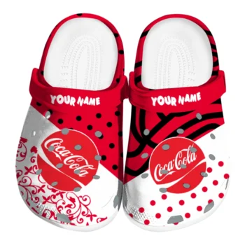 customized coca cola vines red white clogs best selling hey clogs