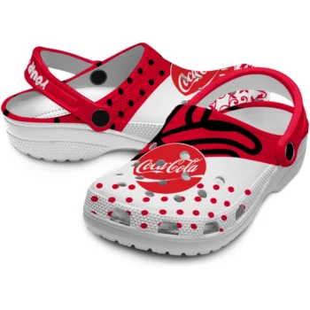 customized coca cola vines red white clogs high quality hey clogs
