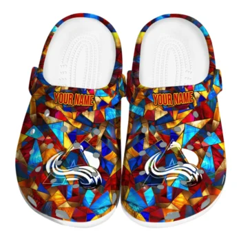 customized colorado avalanche prism pieces clogs best selling