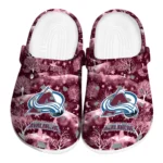 customized colorado avalanche snowy hills clogs best selling