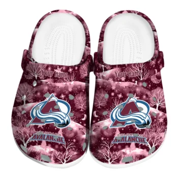 customized colorado avalanche snowy hills clogs best selling