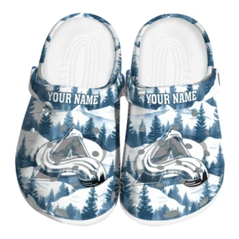 customized colorado avalanche snowy mountains clogs best selling