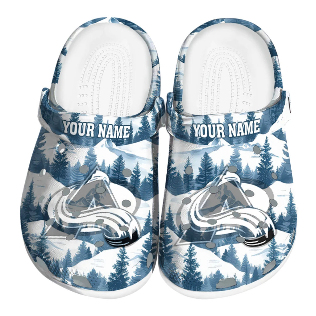 customized colorado avalanche snowy mountains clogs best selling customized colorado avalanche snowy mountains clogs best selling