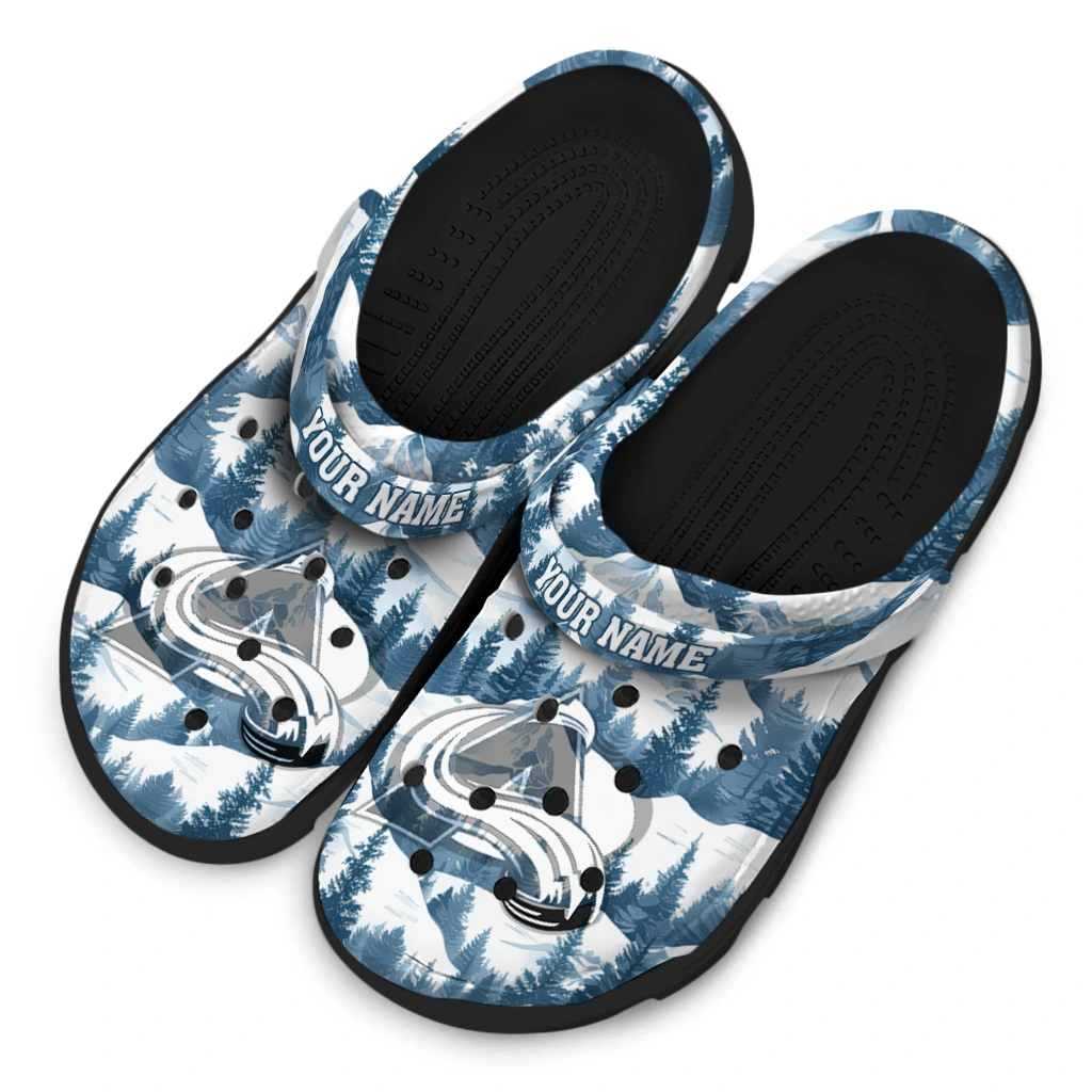 customized colorado avalanche snowy mountains clogs latest model customized colorado avalanche snowy mountains clogs latest model