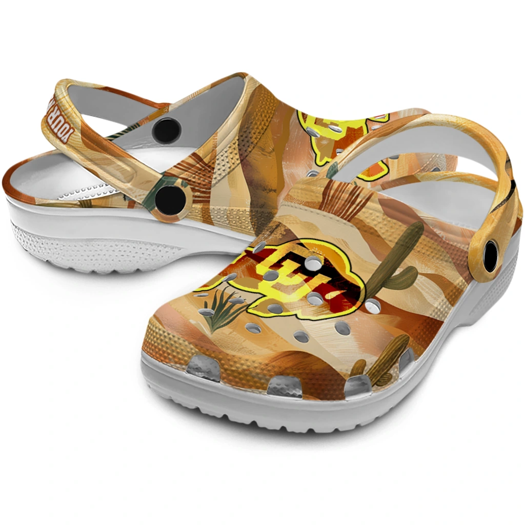 customized colorado buffaloes desert layers clogs high quality customized colorado buffaloes desert layers clogs high quality
