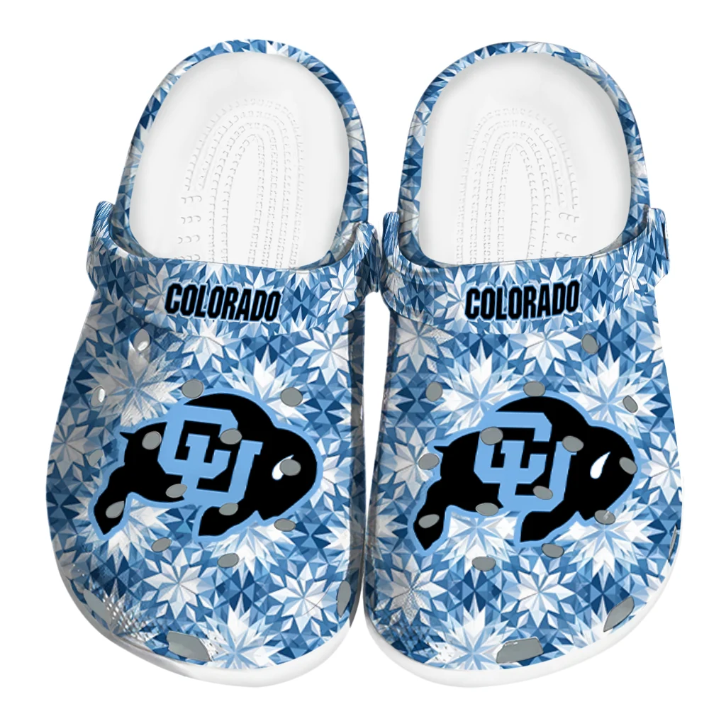 customized colorado buffaloes snowflake mosaic clogs best selling customized colorado buffaloes snowflake mosaic clogs best selling
