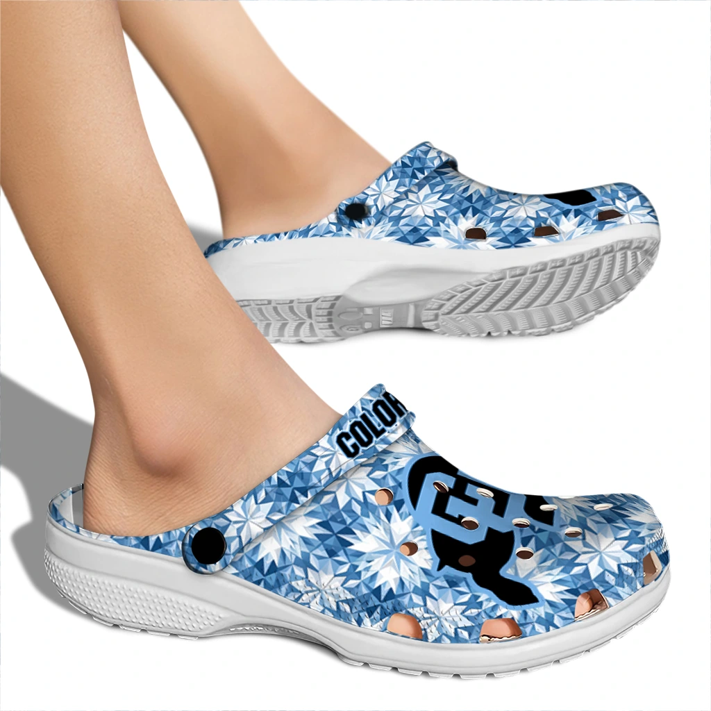 customized colorado buffaloes snowflake mosaic clogs fashion forward customized colorado buffaloes snowflake mosaic clogs fashion forward