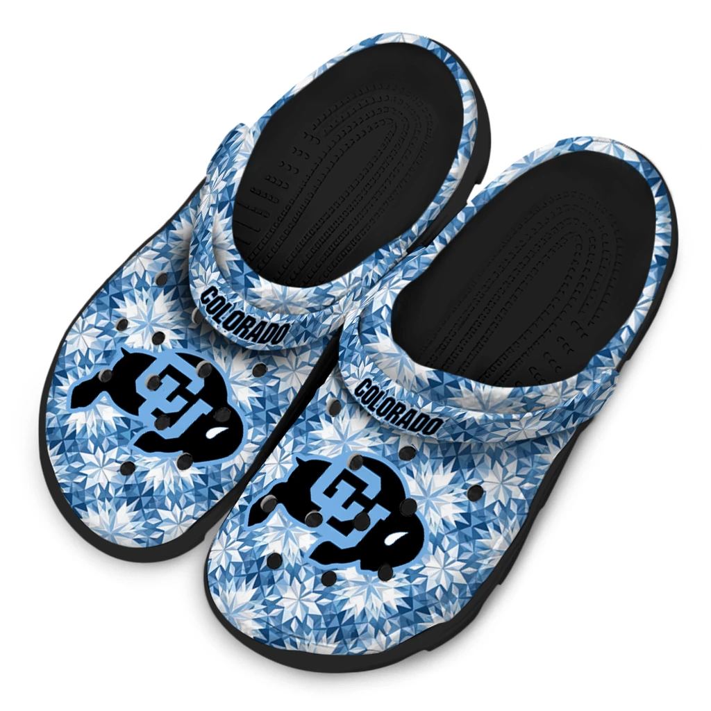 customized colorado buffaloes snowflake mosaic clogs latest model customized colorado buffaloes snowflake mosaic clogs latest model
