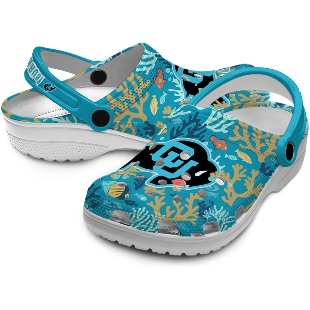 customized colorado buffaloes tropical fish ocean clogs high quality customized colorado buffaloes tropical fish ocean clogs high quality
