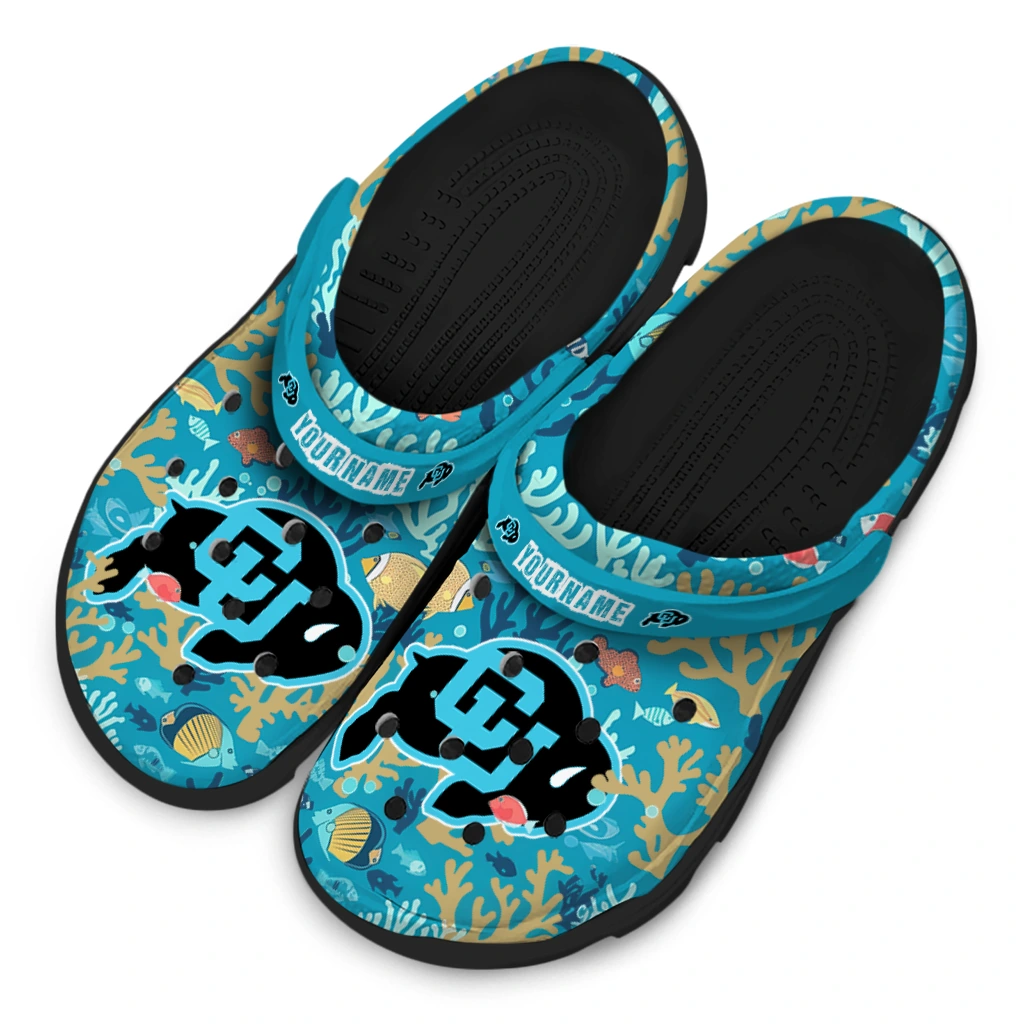 customized colorado buffaloes tropical fish ocean clogs latest model customized colorado buffaloes tropical fish ocean clogs latest model
