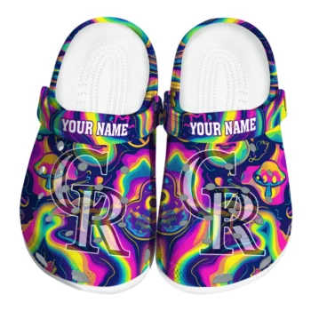 customized colorado rockies swirling mushrooms clogs best selling