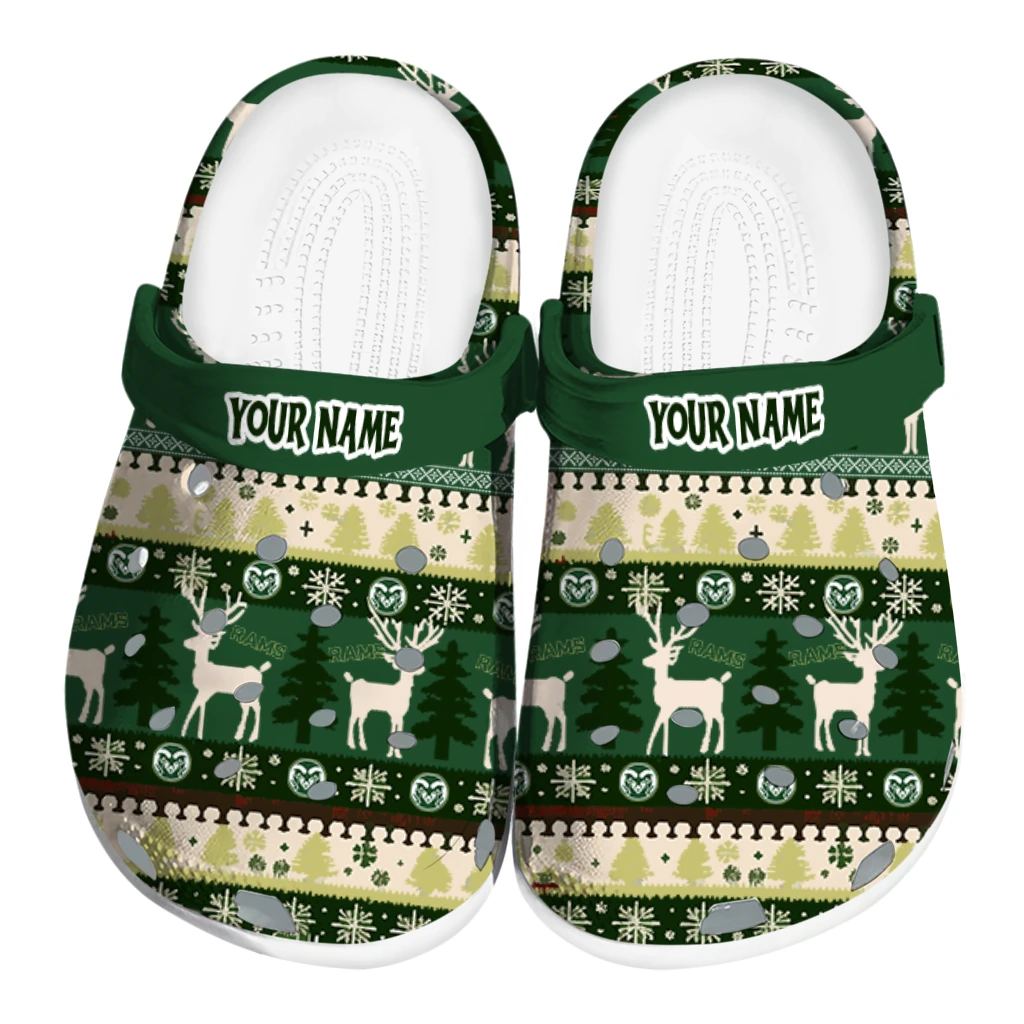 customized colorado state rams christmas motif clogs best selling customized colorado state rams christmas motif clogs best selling