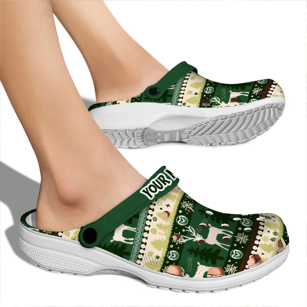 customized colorado state rams christmas motif clogs fashion forward customized colorado state rams christmas motif clogs fashion forward