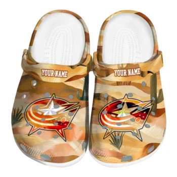 customized columbus blue jackets desert layers clogs best selling