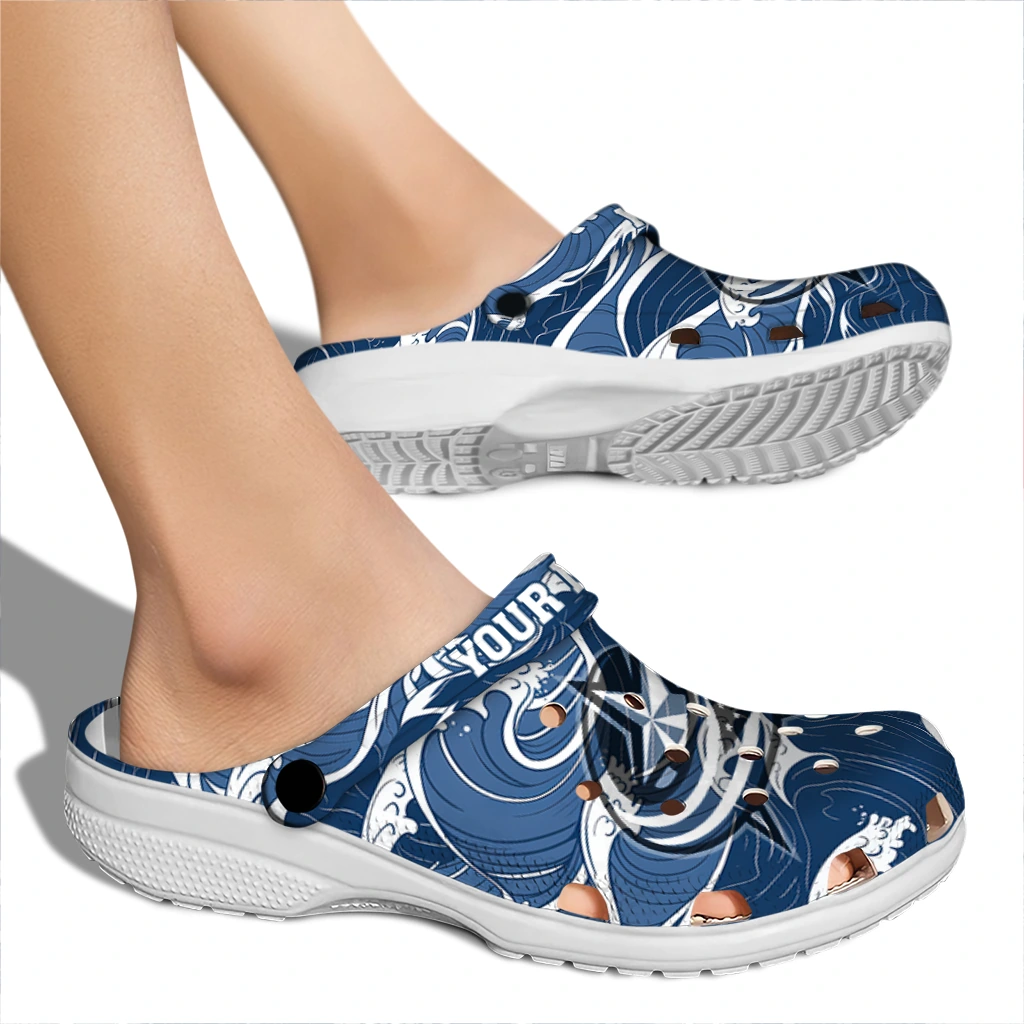 customized columbus blue jackets wave flow clogs fashion forward customized columbus blue jackets wave flow clogs fashion forward