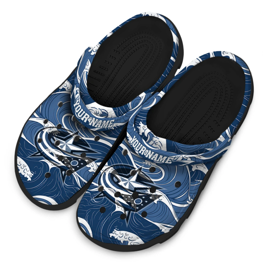 customized columbus blue jackets wave flow clogs latest model customized columbus blue jackets wave flow clogs latest model
