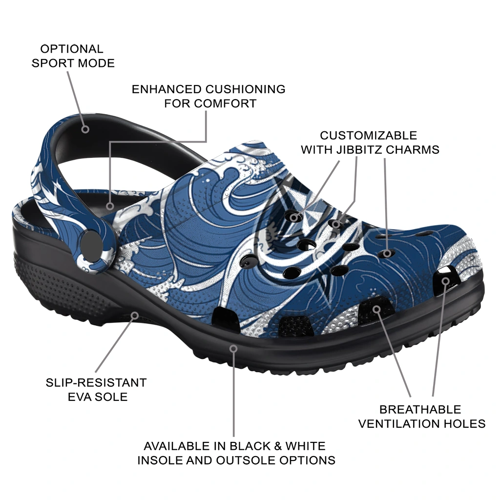 customized columbus blue jackets wave flow clogs new arrival customized columbus blue jackets wave flow clogs new arrival