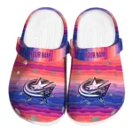 customized columbus blue jackets wavy stripes clogs best selling