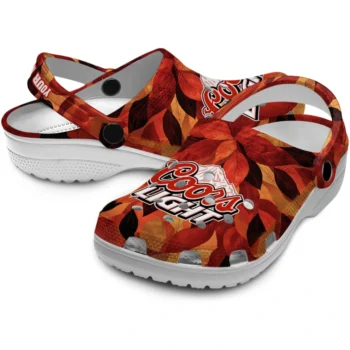customized coors light beer leaves swirl red orange clogs high quality hey clogs