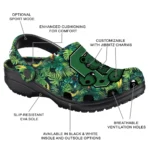 customized cornell big red tropical leaves clogs best selling