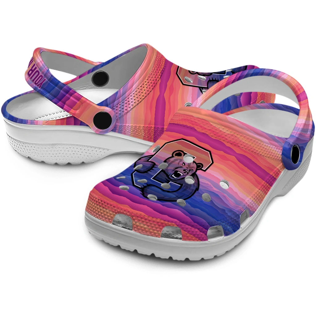 customized cornell big red wavy stripes clogs high quality customized cornell big red wavy stripes clogs high quality