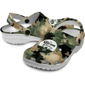 customized corona beer green camouflage green beige clogs high quality hey clogs