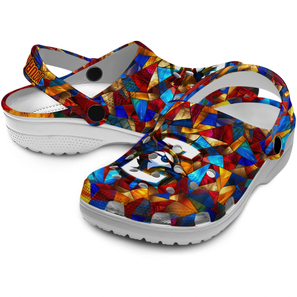 customized creighton bluejays prism pieces clogs high quality customized creighton bluejays prism pieces clogs high quality