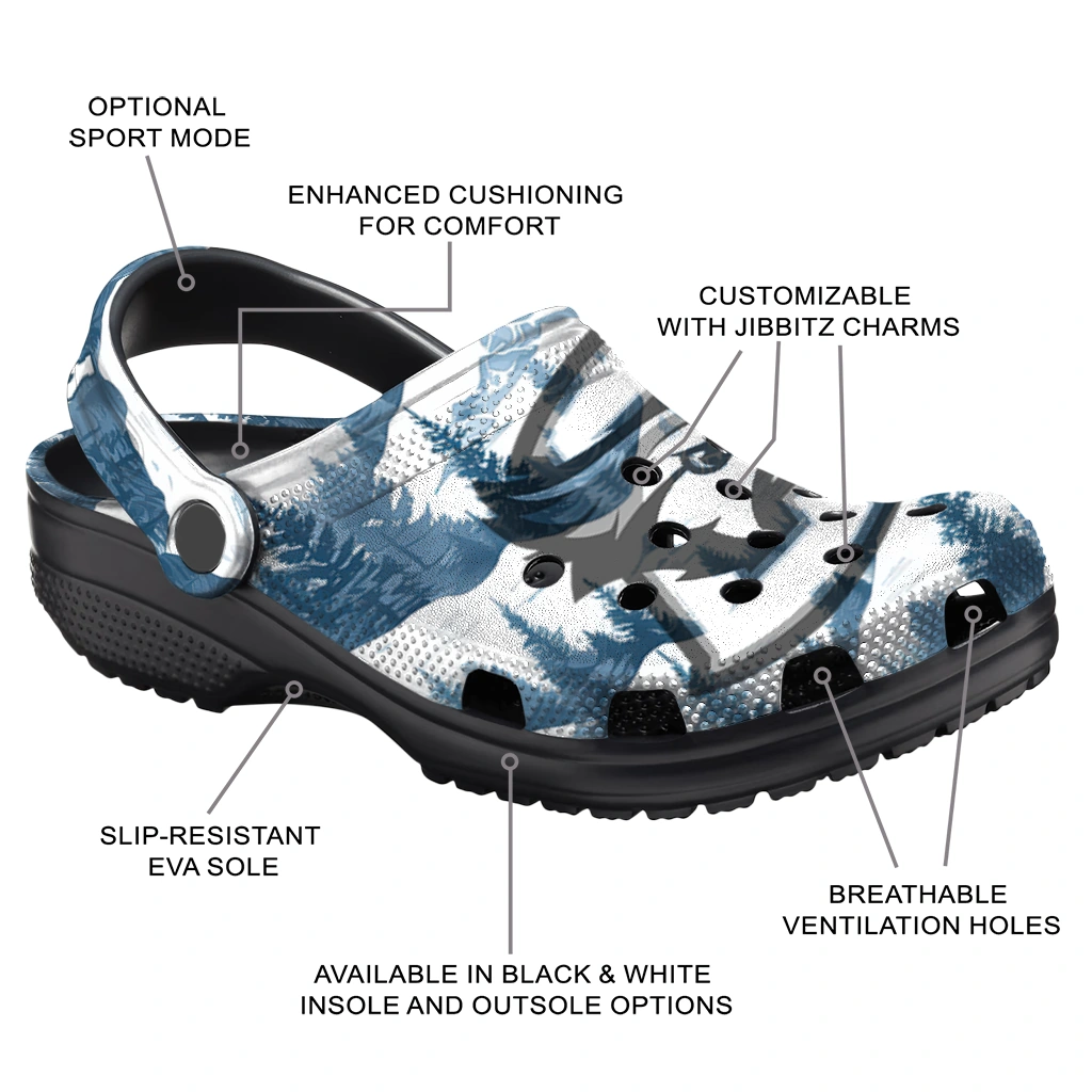 customized creighton bluejays snowy mountains clogs new arrival customized creighton bluejays snowy mountains clogs new arrival