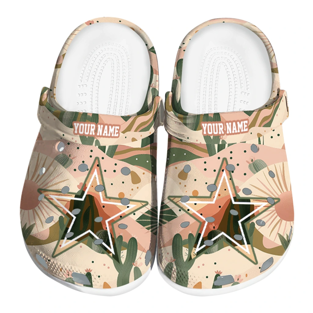 customized dallas cowboys desert cactus pattern clogs best selling customized dallas cowboys desert cactus pattern clogs best selling