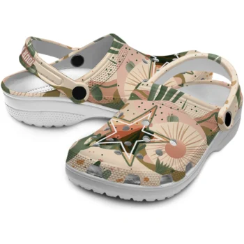 customized dallas cowboys desert cactus pattern clogs high quality