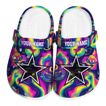 customized dallas cowboys swirling mushrooms clogs best selling
