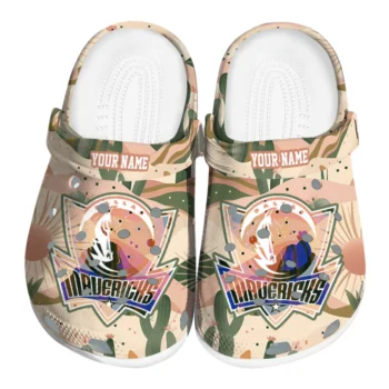 customized dallas mavericks desert cactus pattern clogs best selling