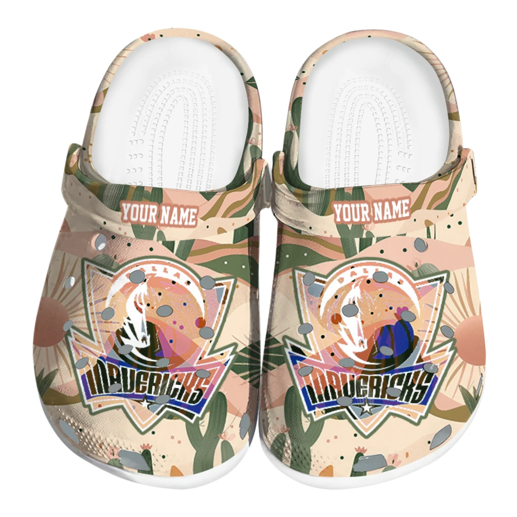 customized dallas mavericks desert cactus pattern clogs best selling customized dallas mavericks desert cactus pattern clogs best selling