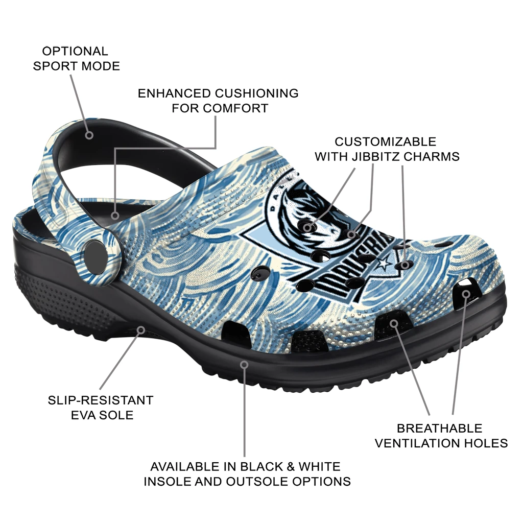 customized dallas mavericks sea swirls clogs new arrival customized dallas mavericks sea swirls clogs new arrival