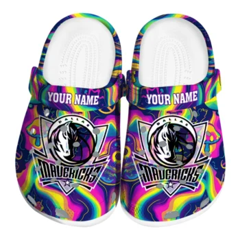 customized dallas mavericks swirling mushrooms clogs best selling