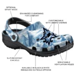 customized dallas stars mountain artwork clogs best selling