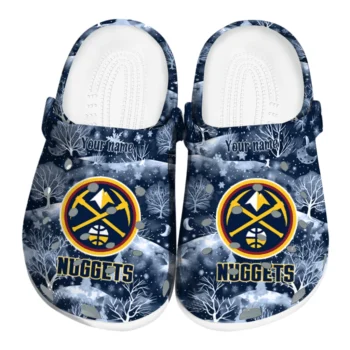 customized denver nuggets snowy hills clogs best selling