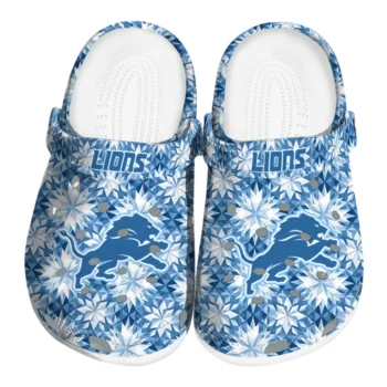 customized detroit lions snowflake mosaic clogs best selling