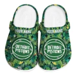 customized detroit pistons tropical leaves clogs best selling
