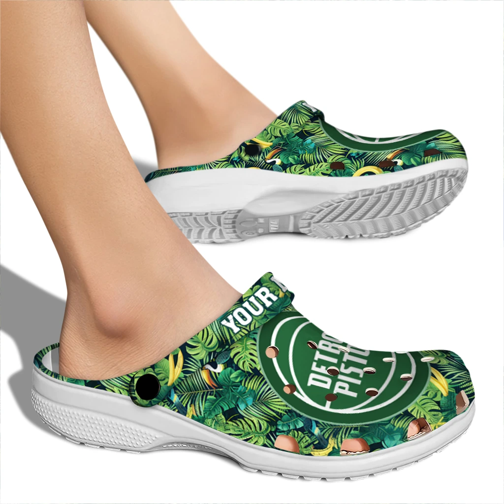 customized detroit pistons tropical leaves clogs fashion forward customized detroit pistons tropical leaves clogs fashion forward