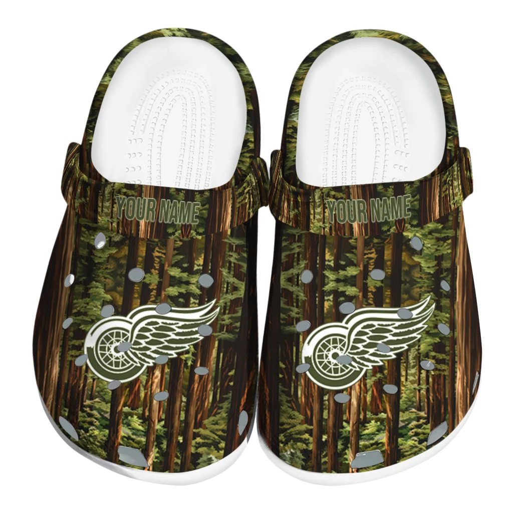 customized detroit red wings woods forest designs clogs best selling customized detroit red wings woods forest designs clogs best selling