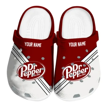 customized dr pepper vintage badge red white clogs best selling hey clogs
