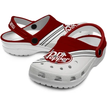 customized dr pepper vintage badge red white clogs high quality hey clogs