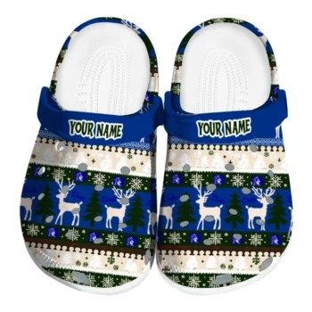 customized duke blue devils christmas motif clogs best selling